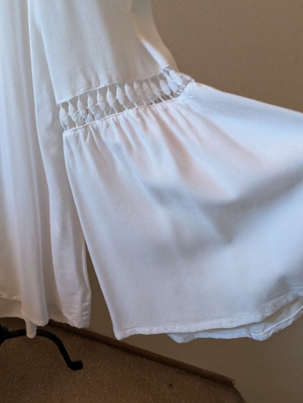 JM Collection White Pintuck Button-Front Blouse - Picture 3 of 5